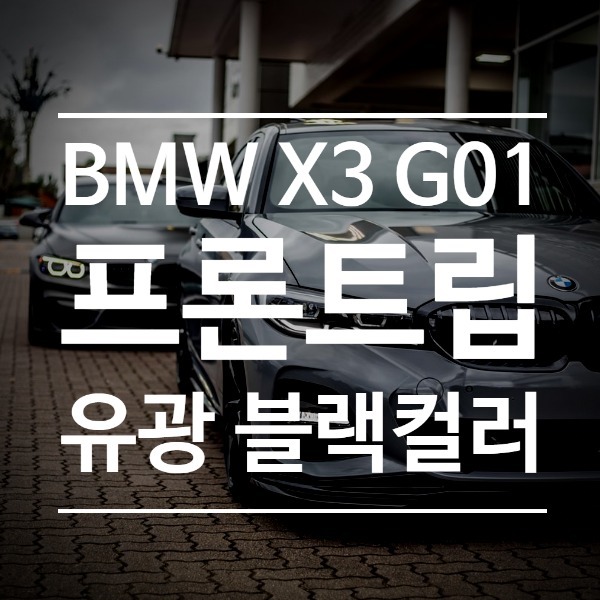 [체크아웃] BMW G01 X3 전용 전용 프론트립 시공