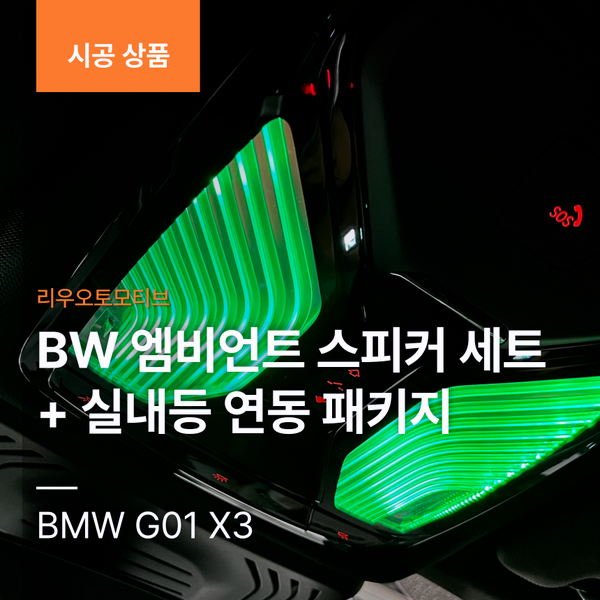 BMW G01 X3 BW엠비언트 스피커세트 + 실내등 연동 패키지